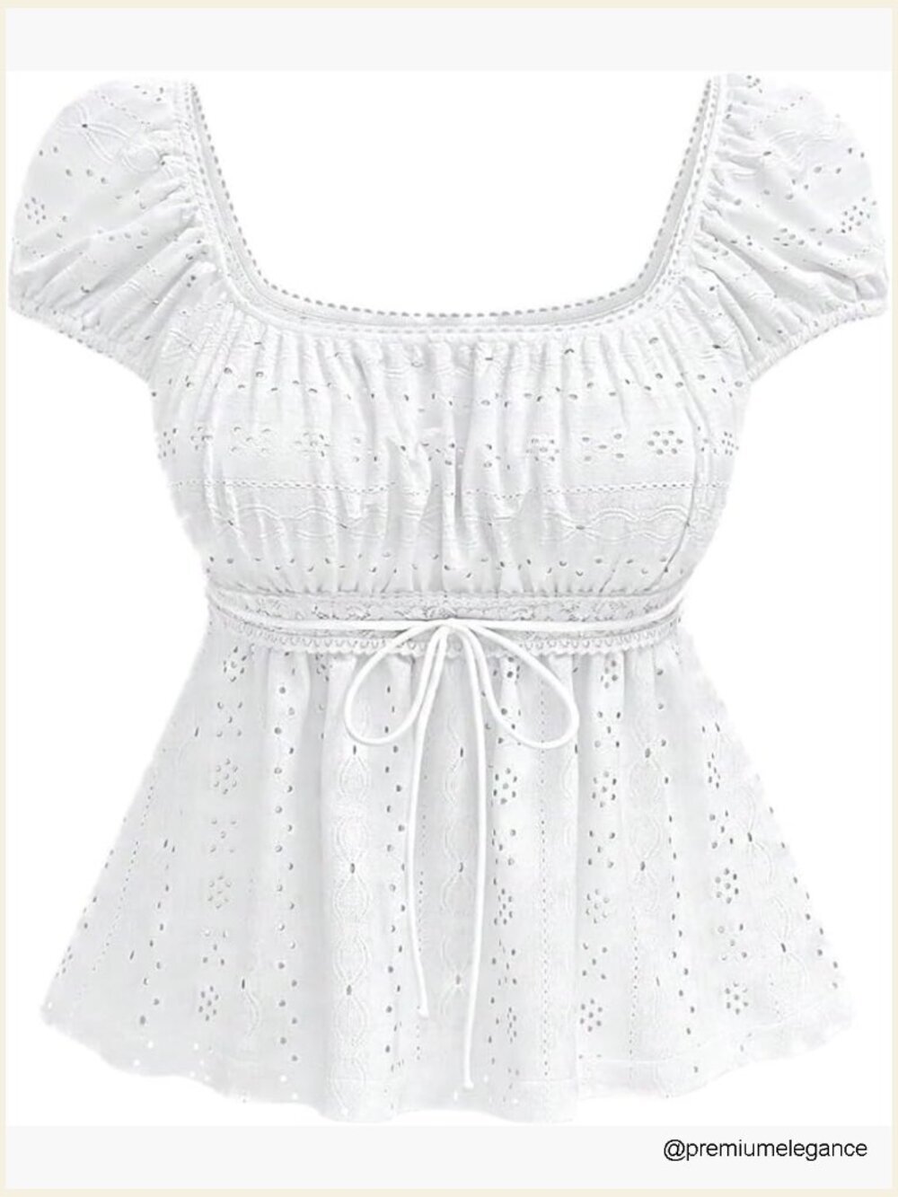 Square Neck Short Sleeve Peplum Babydoll Top T Shirt Blouse